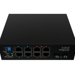 Switch Lanberg ILGE-8P-2S-120 | Switch Industrial 8x PoE++ + 2x SFP