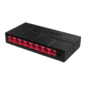 Expanda a sua rede com o switch de 8 portas Gigabit Mercusys MS108G. Design compacto, instalação Plug and Play e tecnologia Green Ethernet para poupar energia. - MS108G