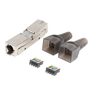 Ficha RJ45 Lanberg Cat 6A FTP, 8P8C, Tool-less