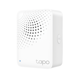 Hub Tapo H100: liga até 64 dispositivos Tapo via Sub-1G de longo alcance e baixo consumo. Alarme inteligente e campainha personalizável com Tapo Smart Button.