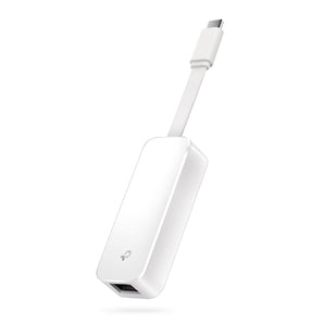 Adaptador TP-Link UE300C para ligações Gigabit Ethernet via USB-C. Design dobrável, ideal para portáteis e tablets. Plug and Play em Windows, Mac, Chrome OS e Linux.