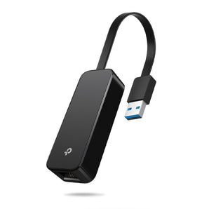 Adaptador TP-Link UE306 para ligações Gigabit Ethernet via USB 3.0. Estritamente Plug and Play na Nintendo Switch, Windows e Linux. Design dobrável e portátil.