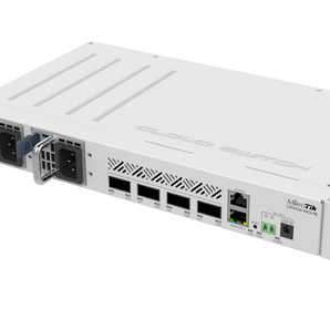 O seu acesso ao mundo dos 100 Gigabits. O switch MikroTik CRS504-4XQ-IN oferece 4 portas 100G QSFP28, baixo consumo e fontes de alimentação redundantes. - CRS504-4XQ-IN