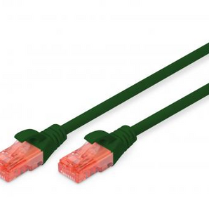 Cabo de rede (patch cord) CAT 6 Digitus DK-1617-005/G. Cabo U-UTP (não blindado) de 0.5m (verde), 100% cobre (Cu), LSZH e pronto para PoE+. - DK-1617-005/G