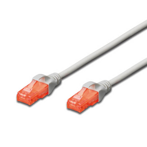 Cabo de rede Cat6 Digitus de 1m (cinzento) para ligações Gigabit. Com condutor em cobre, revestimento de segurança LSZH e suporte para PoE+. - DK-1617-010