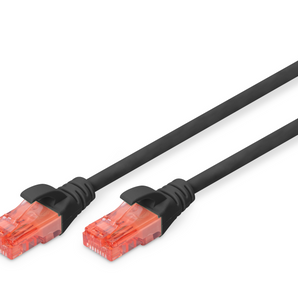 Cabo de rede (patch cord) CAT 6 Digitus DK-1617-020/BL. Cabo U-UTP (não blindado) de 2m (preto), 100% cobre (Cu), LSZH e pronto para PoE+. - DK-1617-020/BL