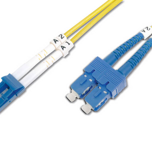 Patch cord de fibra ótica Digitus DK-2932-02. Cabo duplex (2m) singlemode (OS2) G.657.A2. Conectores LC/SC, revestimento LSOH (amarelo) e relatório de teste. - DK-2932-02