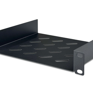 Prateleira fixa e ventilada de 1U para bastidores de 10". Design cantilever para fácil instalação frontal e capacidade de 25 kg. - DN-10-TRAY-2-B