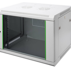 Bastidor 7U de parede Digitus DN-19 07-U-EC (Dynamic Basic). 450mm de profundidade (600x450mm), cor cinzenta (RAL 7035). Porta de vidro, 60kg capacidade. Entregue montado. - DN-1907-U-EC