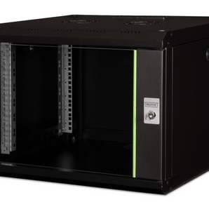 Armário rack de parede 7U (600x600mm) com porta de vidro, painéis laterais removíveis e capacidade de 100 kg. - DN-1907U-6/6-SW