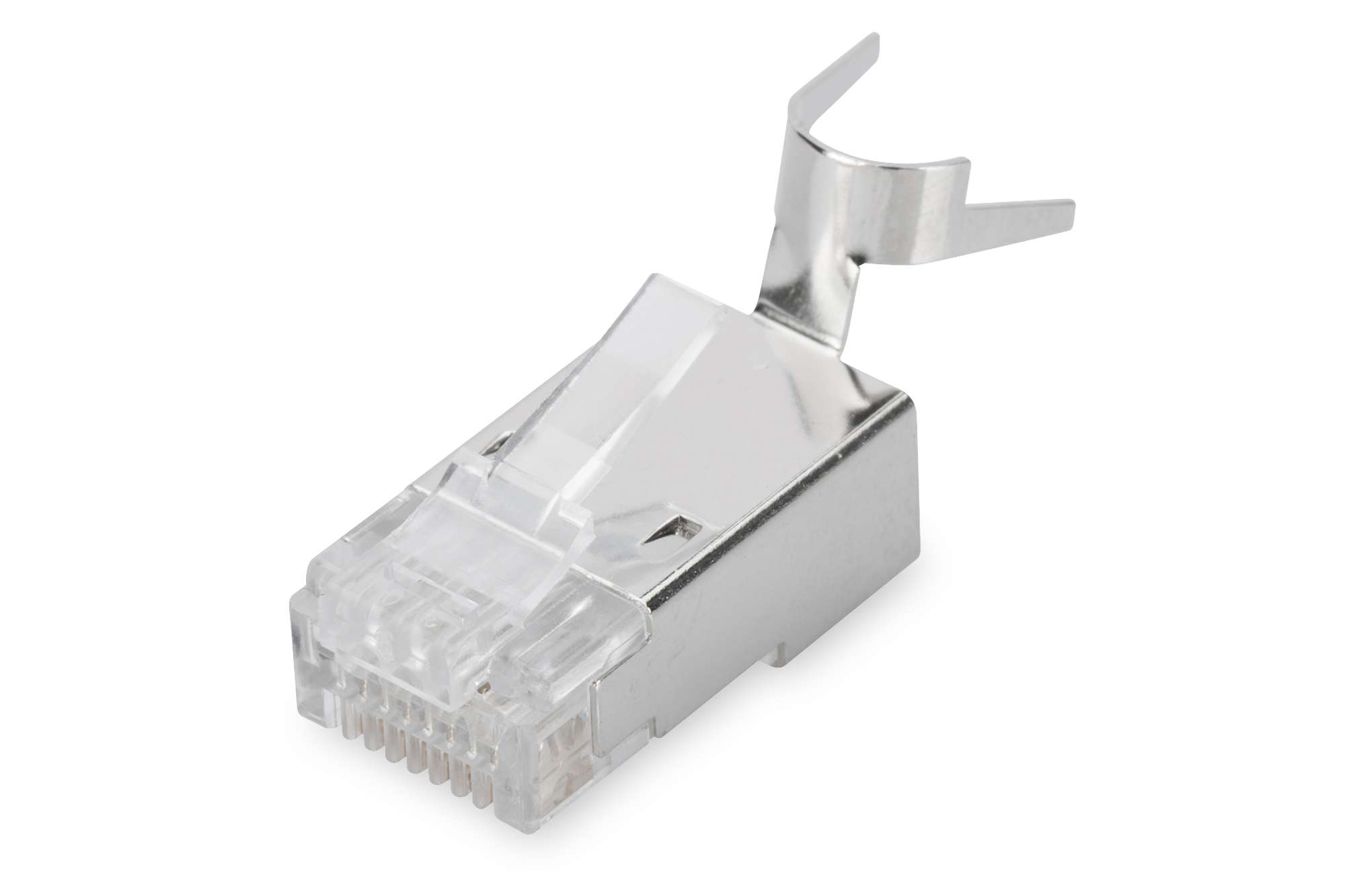 10 Way Rj46 Pack 100x Fichas RJ45 Cat 6A Blindadas Digitus | Fio Sólido – Officelan