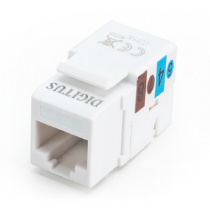 Módulo Keystone Jack CAT 6 da Digitus para painéis e espelhos. Conexão por LSA, compatível com 1GBase-T. Ideal para instalações de rede estruturada. - DN-93601