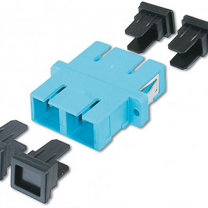 Acoplador (coupling) de fibra ótica Duplex SC para SC da Digitus. Para fibra Multi-Mode OM3, com manga de cerâmica para ligações de 10Gbps. - DN-96005-2