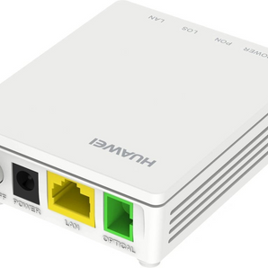 Terminal de rede ótica (ONT) tipo "bridge" da Huawei. O OptiXstar EG8010Hv6-10 oferece acesso ultra-banda larga através da tecnologia GPON com uma porta Gigabit Ethernet. - EG8010HV6-10