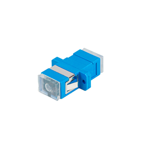Acoplador (adaptador) de fibra ótica SC Simplex (UPC) da Lanberg. Para fibra Single-Mode (9/125), com manga de cerâmica de alta precisão e baixa perda de 0.15 dB. - FA-SCUP-SS01-0001-BU
