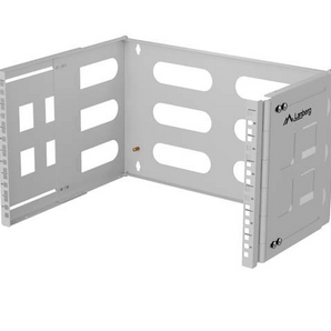 Lanberg FB01-5406-10S. Suporte rack de parede 19" com 6U. Design dobrável para fácil transporte. Profundidade 400mm. Cor Cinza (RAL 7035). Estrutura aberta. - FB01-5406-10S