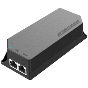 Injetor PoE Gigabit Grandstream (GS-POE15W-MG). Fornece 15.4W (802.3af) a 48V. Velocidade 10/100/1000 Mbps. Ideal para telefones IP GRP/GXP e APs GWN. - GS-POE15W-MG