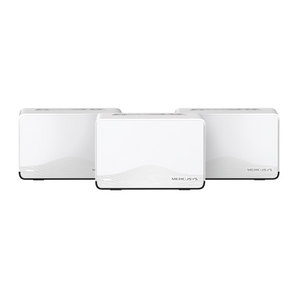 Sistema Mesh Wi-Fi 7 BE3600 Mercusys Halo H27BE (Pack de 3). Velocidade 3.6 Gbps. 1x Porta 2.5G + 2x Gigabit por unidade. Cobertura até 650m². MLO e 4K-QAM. - HALO H27BE(3-PACK)