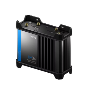 Cudy IR04. Router 4G Industrial robusto (IP30, -40 a 75°C). Dual SIM. Portas Série RS232/485 e I/O Digitais. Deteção de Ignição. Suporta PoE+ e DIN-Rail. - IR04_EU