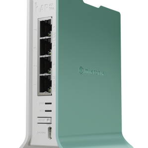 Mikrotik hAP ax lite (L41G-2axD). O router Wi-Fi 6 (AX) de baixo custo. 4x Portas Gigabit, 256MB RAM, CPU ARM 800MHz, RouterOS v7 (Nível 4). - L41G-2AXD