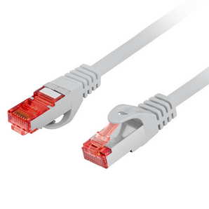 Cabo de rede 2m Cat. 6 S/FTP Lanberg (Cinzento). 100% Cobre (CU), blindado e LSZH. Ideal para Gigabit e PoE+ (Fluke Passed). - PCF6-10CU-0200-S