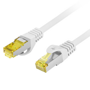 Patch Cord Lanberg Categoria 6A S/FTP (Blindado), 1.5m, 100% Cobre, LSZH. Desempenho certificado a 500 MHz (Fluke Passed) para 10 Gigabit Ethernet. Cor Cinzenta. - PCF6A-10CU-0150-S
