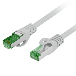 Cabo de rede Cat 7 de 3m (cinzento) da Lanberg. Cabo S/FTP com condutores 100% cobre (CU) e revestimento LSZH. Testado (Fluke) para performance 10GbE. - PCF7-10CU-0300-S