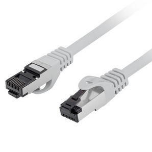 Cabo de rede Lanberg Cat. 8.1 de 25cm. 100% Cobre (CU), S/FTP e LSZH. Ideal para 25GbE/40GbE (2000 MHz) em bastidores. - PCF8-10CU-0025-S