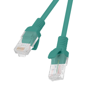 Cabo de rede Cat 6 de 3m (verde) da Lanberg. Cabo U/UTP com condutores CCA e revestimento PVC. Testado (Fluke) para garantir performance Gigabit. - PCU6-10CC-0300-G