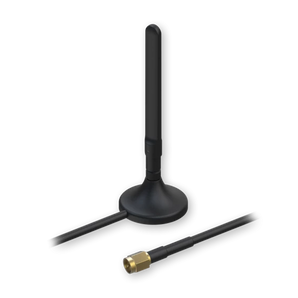 Antena móvel omnidirecional da Teltonika para 4G/LTE e 5G. Base magnética para fácil instalação e conector SMA para ampla compatibilidade com routers. - PR1KS536
