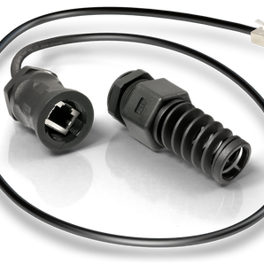 Conector RJ45 Gigabit, IP68 de 380 mm - QRJ45-L