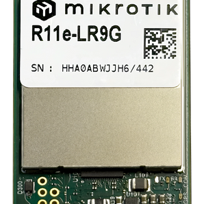Adicione LoRaWAN à sua RouterBOARD com a placa R11e-LR9G da MikroTik. Concentrador de 915MHz com GPS integrado e sensibilidade de receção melhorada. - R11E-LR9G
