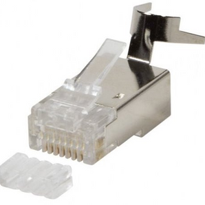 Conector RJ45 Cat.7 STP blindado, projetado para cabos de Categoria 6A e Categoria 7 - RJ45-TD110C7