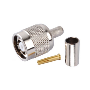 CONECTOR RP TNC MACHO CRAVAR LMR195/200 COAXIAL (pino fêmea) - RTM2