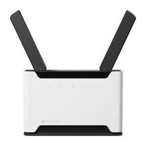 Router "tudo-em-um" da MikroTik com Wi-Fi 6, modem 4G LTE Cat 6 (300Mbps) e uma porta 2.5 Gigabit Ethernet. O Chateau LTE6 ax é ideal para casas e escritórios exigentes. - S53UG+5HAXD2HAXD-TC&FG621-EA