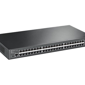 TP-Link Omada TL-SG3452X. Switch Gerido L2+. 48 Portas Gigabit RJ45 + 4 Slots SFP+ 10 Gbps. Capacidade 176 Gbps. Design Fanless (Silencioso). Roteamento Estático. Gestão Centralizada Omada Cloud. - SG3452X