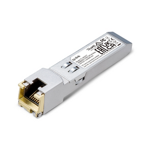 TP-Link TL-SM331T. Módulo SFP para RJ45 (Cobre). Velocidade Gigabit (1.25 Gbps). Alcance até 100m em Cat5e. Baixo consumo de energia. Caixa metálica. - SM331T