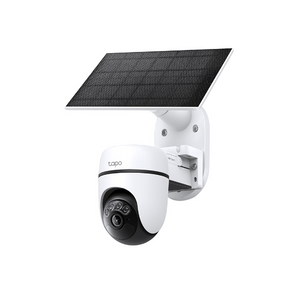 TP-Link Tapo C610 KIT. Câmara Wi-Fi Exterior a Bateria com Painel Solar incluído. Resolução 2K 3MP. Rastreio de Movimento 360° AI. Visão Noturna a Cores. IP65. - TAPO C610 KIT