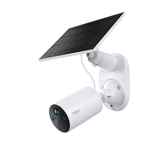 TP-Link TC82 KIT. Câmara de segurança sem fios com Painel Solar e Bateria. Resolução 2K 3MP. Sensor Starlight (Visão Noturna a Cores). Deteção AI de Pessoas. IP65. Áudio Bidirecional. - TC82 KIT