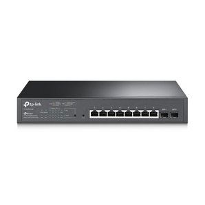 TP-Link JetStream TL-SG2210MP. Switch Smart Gigabit de 10 portas. 8 portas PoE+ com 150W de potência total. Gestão Centralizada Omada SDN Cloud. 2 Slots SFP. Rackmount. - TL-SG2210MP