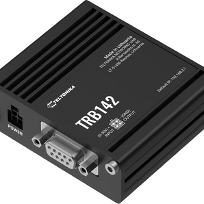 Gateway IoT Teltonika TRB142. Conectividade 4G LTE Cat 1 fiável com interface serial RS232 integrada. Ideal para automação. Suporta Modbus, MQTT, VPNs e RutOS. - TRB142003000