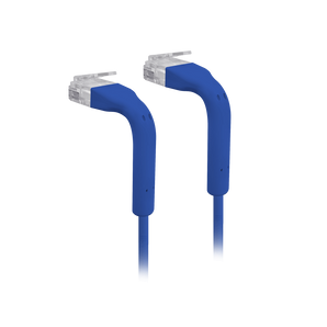 Ubiquiti U-CABLE-PATCH-0.3M-RJ45-BL. Cabo de rede 0.3m Azul. Conectores RJ45 com proteção dobrável (Bendable Boot). Design ultra-fino (3mm). Suporta GbE e PoE+++. - U-CABLE-PATCH-0.3M-RJ45-BL