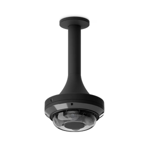 Suporte de teto estilo pendente Ubiquiti (UACC-AI-MS-4-PM-B) para a câmara UniFi AI Multi Sensor 4. Fabricado em liga de alumínio com conector roscado NPS 1.5".