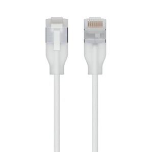 Cabo de rede trançado de 5m da Ubiquiti com tecnologia Etherlighting. Categoria 6A para 10 Gbps, design ultra-fino e conectores iluminados. - UACC-CABLE-PATCH-EL-C6A-5M-W