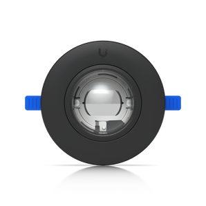 Acessório de Montagem de Embutir (Flush Mount) preto para a câmara de vigilância UniFi UVC-G5-Dome-Ultra. Instalação discreta e estética em teto ou parede escura. - UACC-G5-DOME-ULTRA-FM-B
