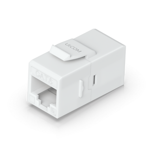 Pack de 12 acopladores (couplers) keystone Cat6 da Ubiquiti. Ligação "pass-through" para uma instalação rápida e sem ferramentas em patch panels. - UACC-KEYSTONE-COUPLER-C6