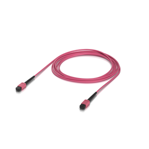 Patch cord de fibra ótica de 3m da Ubiquiti com conectores MPO-12. Fibra Multi-Modo OM4 de 12 vias, ideal para ligações de 100Gbps em data centers. - UACC-OFC-MA-MPMP-3M