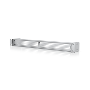Ubiquiti UACC-RACK-PANEL-VENTED-1U. Painel cego de 1U com grelha de ventilação. Acabamento em alumínio prateado compatível com estética UniFi. Aço SPCC robusto. - UACC-RACK-PANEL-VENTED-1U