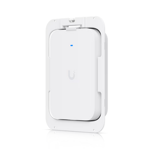 Acessório de montagem embutida (Flush Mount) Ubiquiti para o Access Point U7 Pro XG Wall. Acabamento discreto, construção robusta em policarbonato e alumínio.