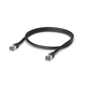 Cabo de rede de 1m (preto) da Ubiquiti para exterior. Com revestimento resistente a intempéries e UV, blindagem STP e fio de dreno para proteção ESD. - UACC-CABLE-PATCH-OUTDOOR-1M-BK